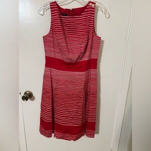 Talbots Red and White Petite Dress